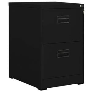VidaXL Archiefkast 46x62x72,5 cm staal zwart