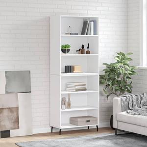 VidaXL Hoge kast 69,5x32,5x180 cm bewerkt hout wit