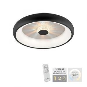 leuchtendirekt VERTIGO LED-Deckenleuchte LED 29W Schwarz