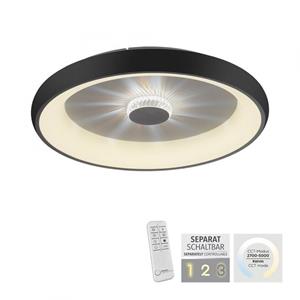 justlight VERTIGO LED-Deckenleuchte LED 37W Schwarz