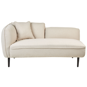 BELIANI Chaise longue linkszijdig bouclé lichtbeige CHEVANNES