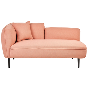 BELIANI Chaise longue linkszijdig bouclé roze CHEVANNES