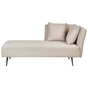 BELIANI Chaise longue rechtszijdig beige RIOM