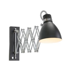 Steinhauer Wandlamp Spring | 1 lichts | Zilver, Grijs, Zwart