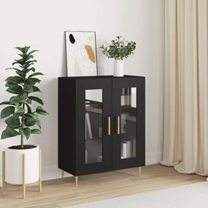 VidaXL Dressoir 69,5x34x90 cm bewerkt hout zwart