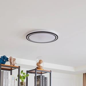 Lindby - Smart LED-Deckenlampe Arvada, rgbic, Höhe 7 cm, Tuya - weiß, Schwarz