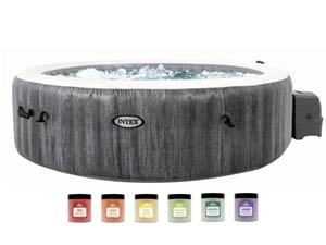 Intex PureSpa Greywood Bubble Deluxe + Aquatural Set Aroma Crystals + WiFi