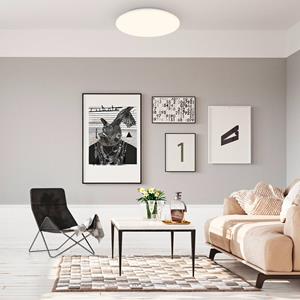 Briloner Leuchten EKOS LED Deckenleuchte 1x LED Mikrowellensensor Dimmbar 24 W 2600 lm Kunststoff Weiß