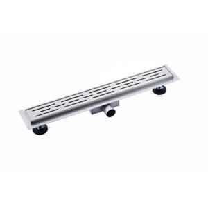 Fortifura Galeria douchegoot - 100cm - met rooster - met vloerflens - Geborsteld RVS PVD (RVS) YZ-A60-Basic-drain