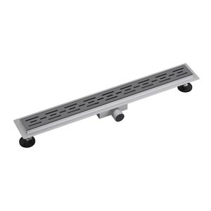 Fortifura Galeria douchegoot - 100cm - met rooster - met vloerflens - Geborsteld Gunmetal PVD YZ-A60-Basic-drain