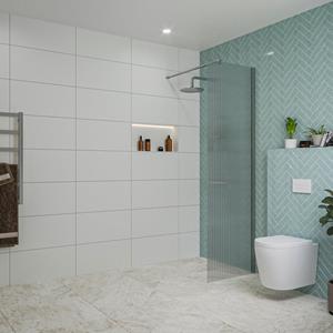 Fortifura Galeria inloopdouche - 60x200cm - ribbelglas - wandarm - chroom SW797950/SW797904