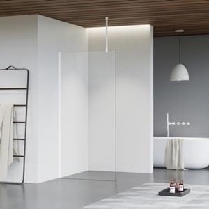 Fortifura Galeria inloopdouche - 120x200cm - helder glas - plafondarm - mat wit SW797917/SW797906/SW804546