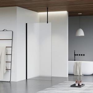 Fortifura Galeria inloopdouche - 120x200cm - mat glas - plafondarm - mat zwart SW797928/SW797905/SW804542
