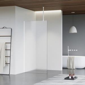 Fortifura Galeria inloopdouche - 120x200cm - mat glas - plafondarm - mat wit SW797928/SW797906/SW804546