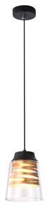 Rabalux - 3543 Hängeleuchte Zenaida schwarz transparent E27 1x max 40W L:120cm Ø15.5cm dimmbar