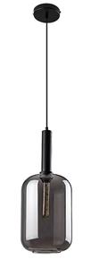 Rabalux 72101 Hängeleuchte LISSANDRA Metall mattschwarz Glas getönt E27 1 X max.40W H:210cm Ø21.5cm dimmbar