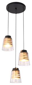 3545 Hängeleuchte Zenaida schwarz transparent E27 3x max 40W L:120cm Ø40cm dimmbar - Rabalux