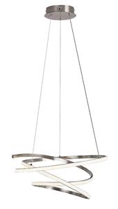 72020 Hängeleuchte esilda Metall Chrom satiniert Kunststoff weiß led 42W 4000K H:100cm Ø50cm - Rabalux