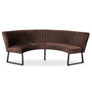 HomingXL Eetkamerbank - Rondo - geschikt voor tafel 130 cm stof Element donkerbruin 25