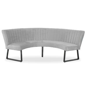HomingXL Eetkamerbank - Rondo - geschikt voor tafel 130 cm stof Element steengrijs 24