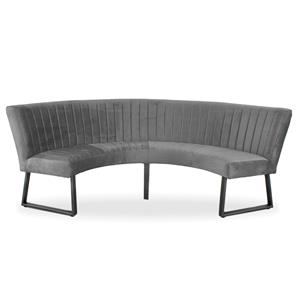 HomingXL Eetkamerbank - Rondo - geschikt voor tafel 130 cm stof Element cementgrijs 23