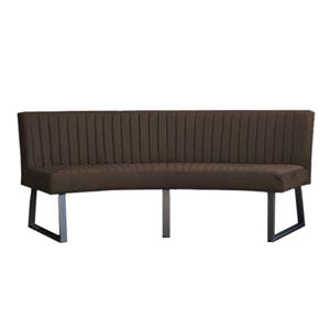 HomingXL Eetkamerbank - Oval - geschikt voor ovale tafel 200 cm - stof Element antraciet 02