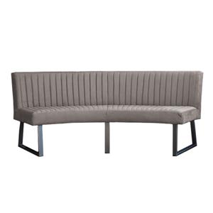 HomingXL Eetkamerbank - Oval - geschikt voor ovale tafel 200 cm - stof Element grijsbruin 03