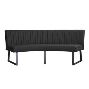 HomingXL Eetkamerbank - Oval - geschikt voor ovale tafel 200 cm - stof Element donkergrijs 22