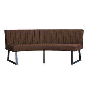 HomingXL Eetkamerbank - Oval - geschikt voor ovale tafel 200 cm - stof Element donkerbruin 25