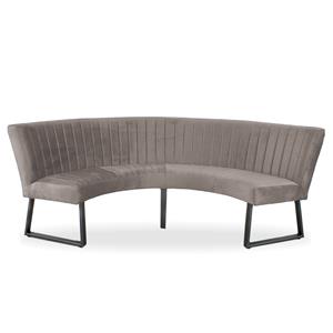HomingXL Eetkamerbank - Rondo - geschikt voor tafel 150 cm stof Element grijsbruin 03