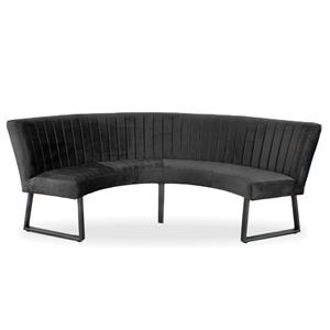 HomingXL Eetkamerbank - Rondo - geschikt voor tafel 150 cm stof Element donkergrijs 22