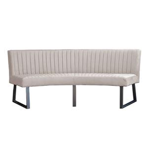 HomingXL Eetkamerbank - Oval - geschikt voor ovale tafel 240 cm - stof Element zand 17