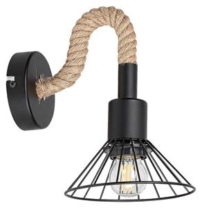Rabalux - 5270 Wandleuchte daryl Metall schwarz E27 1x max 40W H:22cm l: 21.5cm Ø15cm dimmbar