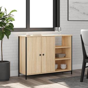 VidaXL Dressoir 100x33x75 cm bewerkt hout sonoma eikenkleurig