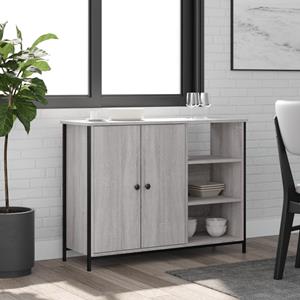 VidaXL Dressoir 100x33x75 cm bewerkt hout grijs sonoma