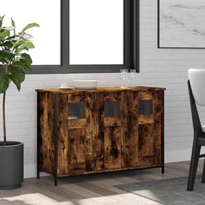 VidaXL Dressoir 100x35x70 cm bewerkt hout gerookt eikenkleurig