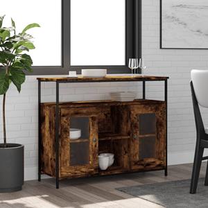 VidaXL Dressoir 100x35x80 cm bewerkt hout gerookt eikenkleurig