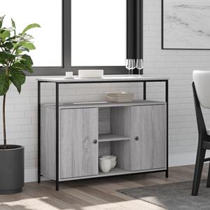 VidaXL Dressoir 100x35x80 cm bewerkt hout grijs sonoma