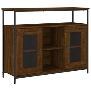 VidaXL Dressoir 100x35x80 cm bewerkt hout bruin eikenkleur