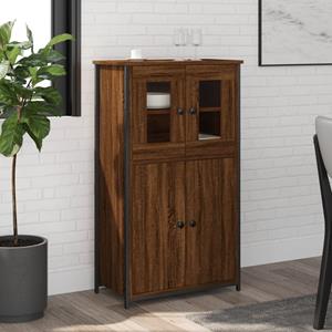 VidaXL Hoge kast 62x32x106,5 cm bewerkt hout bruin eikenkleur