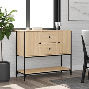 VidaXL Dressoir 100x36x85 cm bewerkt hout sonoma eikenkleurig