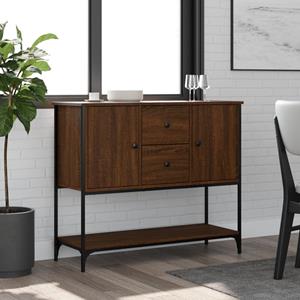 VidaXL Dressoir 100x36x85 cm bewerkt hout bruin eikenkleur