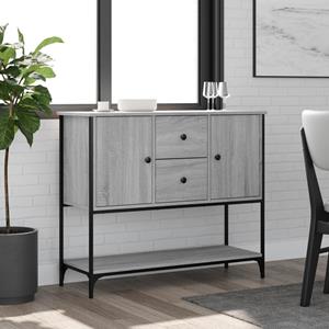 VidaXL Dressoir 100x36x85 cm bewerkt hout grijs sonoma