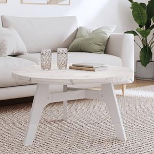 VidaXL Tafelblad rondØ80x3 cm massief grenenhout wit