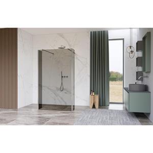 Fortifura Galeria Vrijstaande Inloopdouche - 180x200cm - Helder - antikalk - 8mm veiligheidsglas - 2 zijwanden 40cm - wandsteunen en hoekprofielen - Chroom SW927766 2x/SW797920/SW797911 2x/SW358024 2x