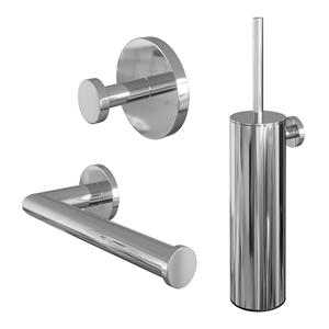 Brauer Toiletaccessoire Set  Chrome 3-in-1 met PVD coating Chrome