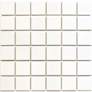 The Mosaic Factory Tegelsample:  Barcelona vierkante mozaïek tegels 31x31 extra wit