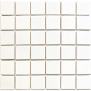 The Mosaic Factory Tegelsample:  Barcelona vierkante mozaïek tegels 31x31 extra wit