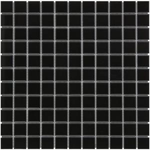 The Mosaic Factory Tegelsample:  Barcelona vierkante mozaïek tegels 30x30 zwart mat