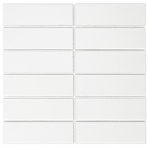 The Mosaic Factory Tegelsample:  Barcelona mozaïek tegels 29x30 rechthoek wit mat
